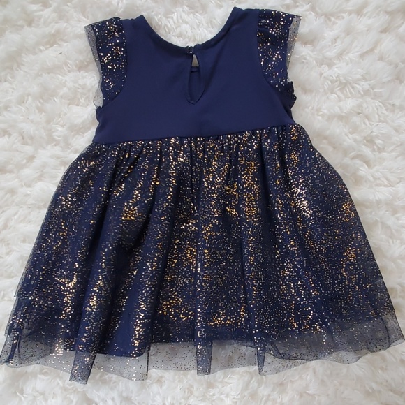 EUC Hanna Andersson Sparkle Holiday Dress & Tights - Picture 4 of 8